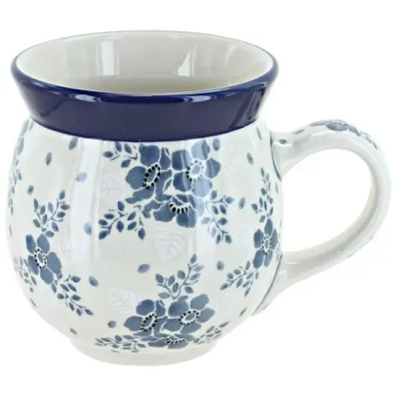 Blue Rose Polish Pottery Ceramika Artystyczna Bubble Mug image {1}