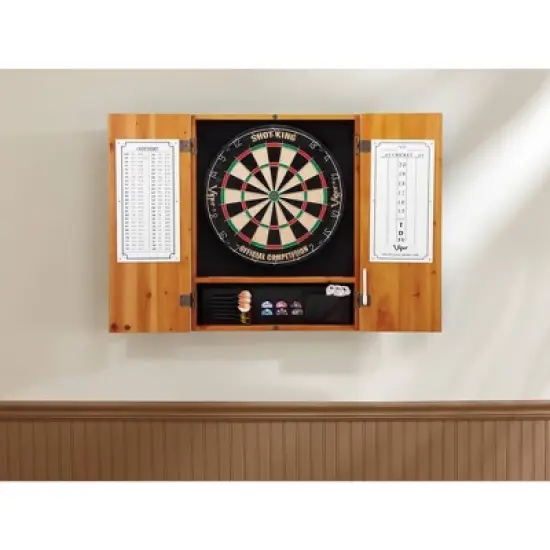 Viper Metropolitan Oak Steel Tip Dartboard Cabinet image {7}