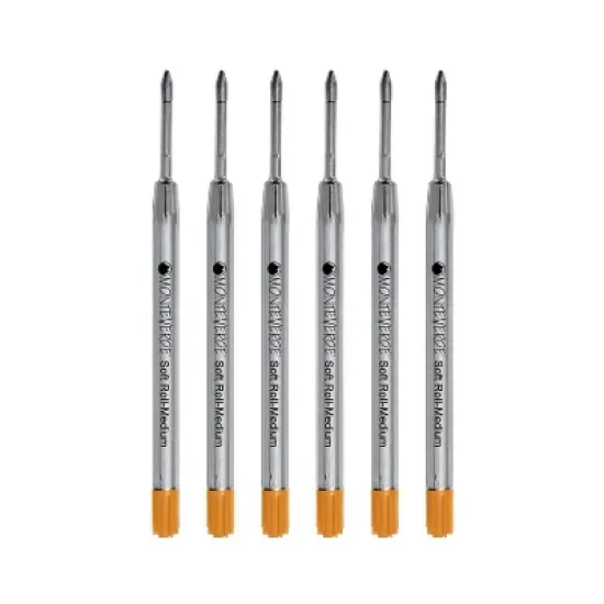 Monteverde Ballpoint Pen Refill Medium Point Orange Ink 6 Pack (P133OR) image {1}