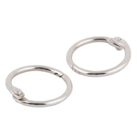 Unique Bargains Office Scrapbooking Book Loose Leaf Ring Keychain Metal Binder Clips 0.8x0.8x0.1inches Silver Tone 20 Pcs image {3}