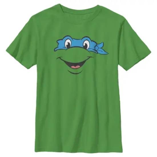 Boy's Teenage Mutant Ninja Turtles Leonardo Face T-Shirt image {2}