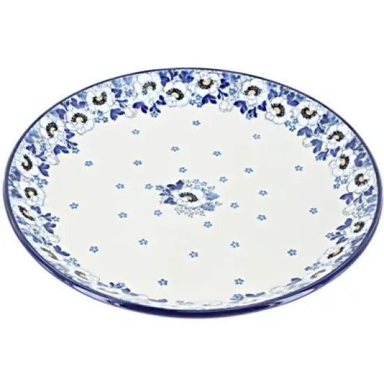 Blue Rose Polish Pottery Ceramika Artystyczna Dinner Plate image {9}