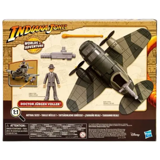 Hasbro Indiana Jones Worlds of Adventure Doctor J&uuml;rgen Voller Action Figure with Plane image {4}