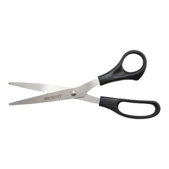 Westcott Value Line Stainless Steel Shears Black 8" Long 13135 image {1}