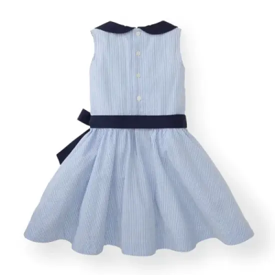 Hope & Henry Girls' Seersucker Peter Pan Collar Dress, Toddler image {3}