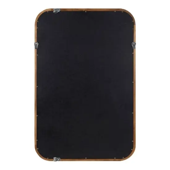 20" x 30" Hutton Wood Framed Fabric Pinboard Rustic Brown - Kate & Laurel All Things Decor: Linen Surface, Office Decor, Photo Display image {3}