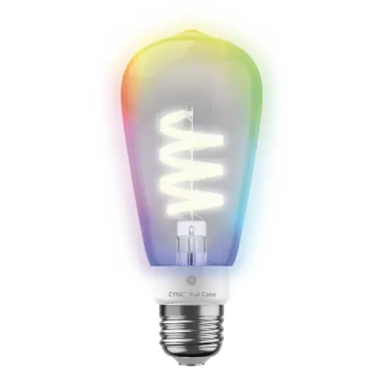 GE CYNC Smart Edison Style Light Bulb, Full Color, Bluetooth and Wi-Fi Enabled image {2}