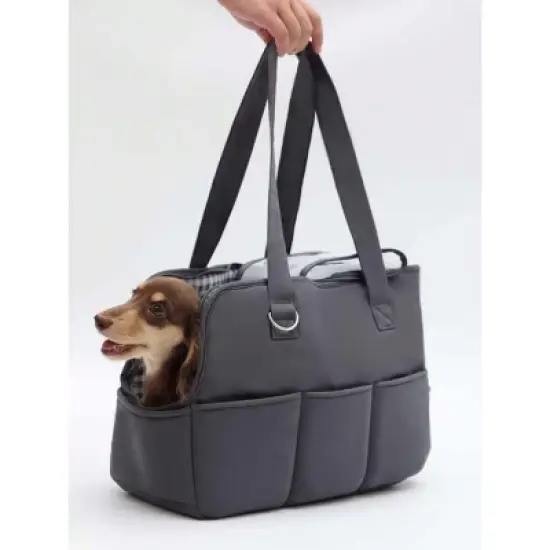 BABYYER Pet Carrier Bag,Cat Carrier Airline Approved,Style Kitten/Puppy Transport Carrier Handbag,with Breathable Mesh & Shoulder Strap image {6}