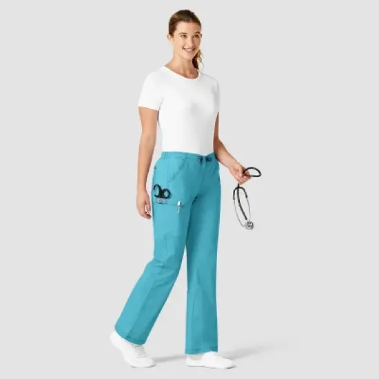 Wink WonderFLEX Grace - Women's Flare Leg Cargo Scrub Pant Petite image {2}