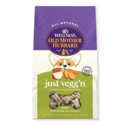 Old Mother Hubbard by Wellness  Classic Crunchy Just Vegg'N Biscuits Mini Oven Baked with Carrots, Sweet Potato and Apple Dog Treats - 20oz image {7}