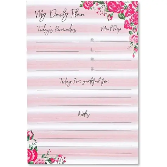 Paper Junkie 8-Pack Calendar Sticky Notes Features My Daily Plan for Monthly, Weekly & Daily Planner, Floral, 5"x3" image {5}