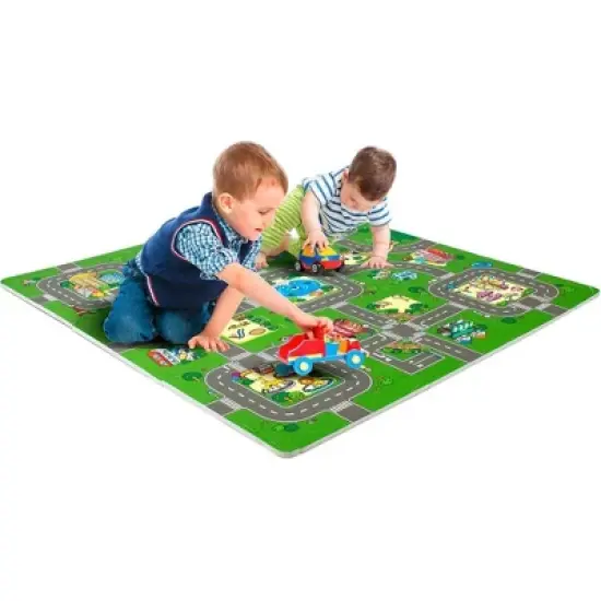 Sorbus Traffic Play mat Puzzle Foam Interlocking Tiles &ndash; Kids Road Traffic Play Rug - Children Educational Playmat Rug (9 Tiles with Borders) image {5}