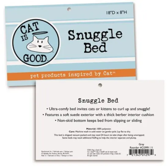 Cat Is Good Snuggle Cat Beds, 18" x 8" image {5}