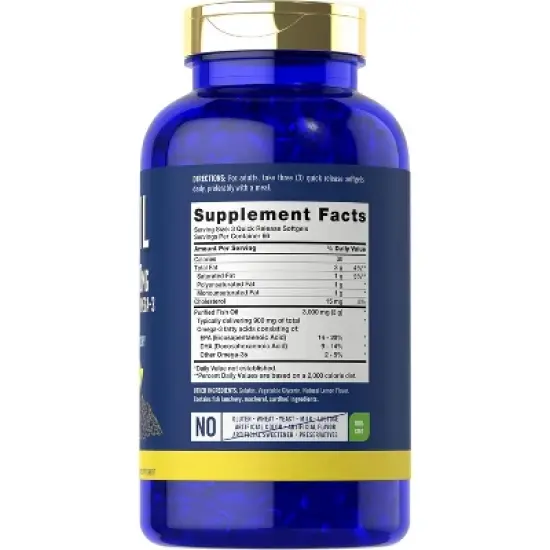 Carlyle Fish Oil 3000mg | Lemon Flavor | 200 Softgels image {1}