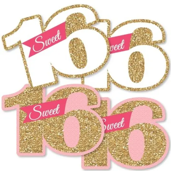 Big Dot of Happiness Sweet 16 - Decorations DIY 16th Birthday Party Essentials - Set of 20 image {1}