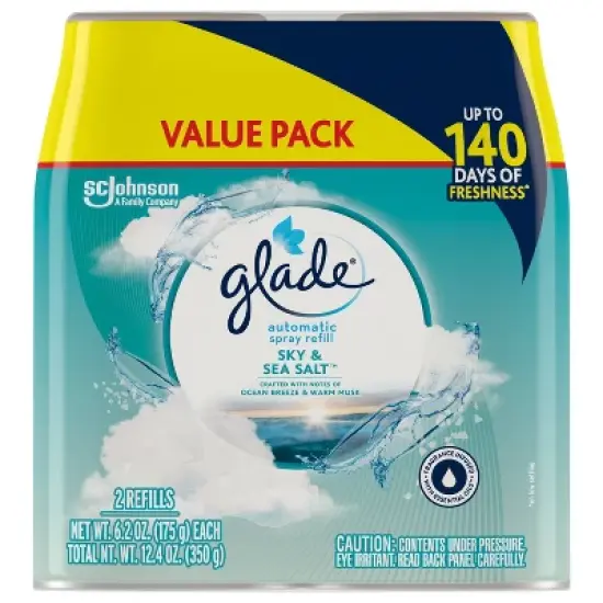 Glade Automatic Spray Air Freshener Refills - Sky & Sea Salt - 12.4 fl oz/2pk image {3}