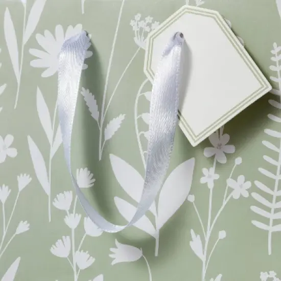 Floral X-Small Wedding Gift Bag - Spritz&trade;: Botanical Pattern, Multi-Colored, Paper, Bridal & Baby Shower, 8.375" Height image {2}