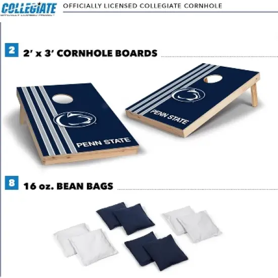 NCAA Penn State Nittany Lions 2'x3' Wood Cornhole Set image {1}