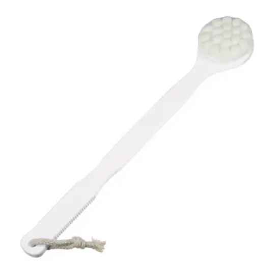 Unique Bargains Long Handle Bath Brush for Shower 15.55" Length White 1 Pc image {6}
