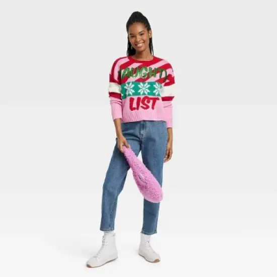 Women's Naughty List Graphic Sweater image {2}