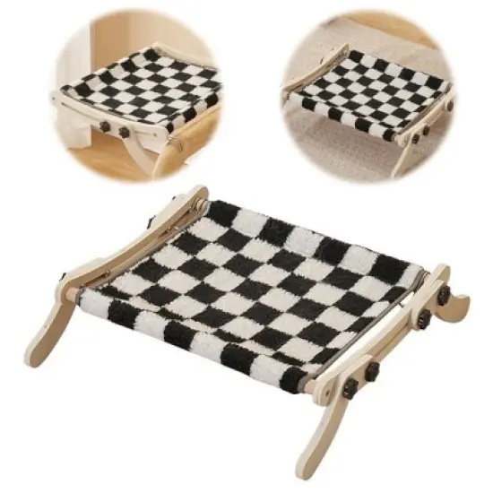 Cat Hammock Radiator, Dual-use Cat Window Hammock For Indoor Cat, Adjustable Wood Cat Radiator Beds Cat Window Beds Holds Up 18kg For Home Living Room image {8}