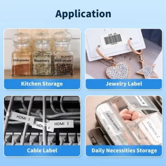 Maison Products Label Maker Machine, Portable Bluetooth Label Printer, Handheld  Rechargeable Tape Label Maker, Easy to Use for Office Home image {5}