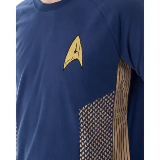 Star Trek Discovery Men's Command Uniform Costume Sleepwear Pajama Set image {3}