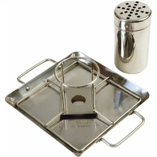 Steven Raichlen Vertical Brew Can Chicken Roaster Rack, Stainless Steel, Includes Rack, Canister, Drip Pan (7.3" x 5.5"), Dishwasher Safe image {5}