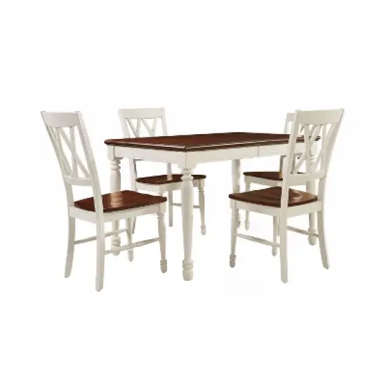 5pc Shelby Extendable Dining Set White - Crosley image {1}