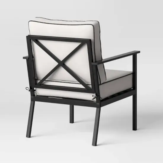 Searsburg 3pc Aluminum Patio Chat Set - Black - Threshold&trade; image {4}