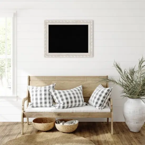 34"x26" Opera Wood Frame Black Cork Board Off-White - Amanti Art image {4}