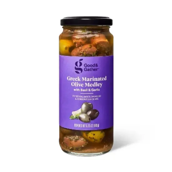 Greek Marinated Olive Medley with Basil and Garlic - 6.3oz - Good & Gather&trade; image {3}