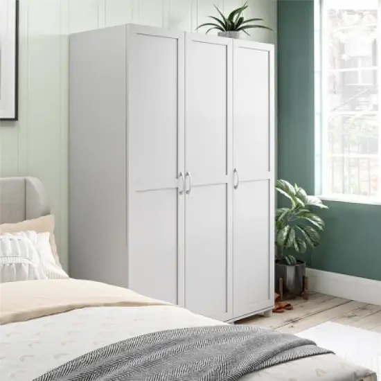 RealRooms Basin Framed 3 Door Wardrobe image {2}