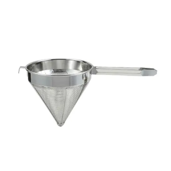 Winco China Cap Strainer, Stainless Steel, Coarse Mesh image {1}