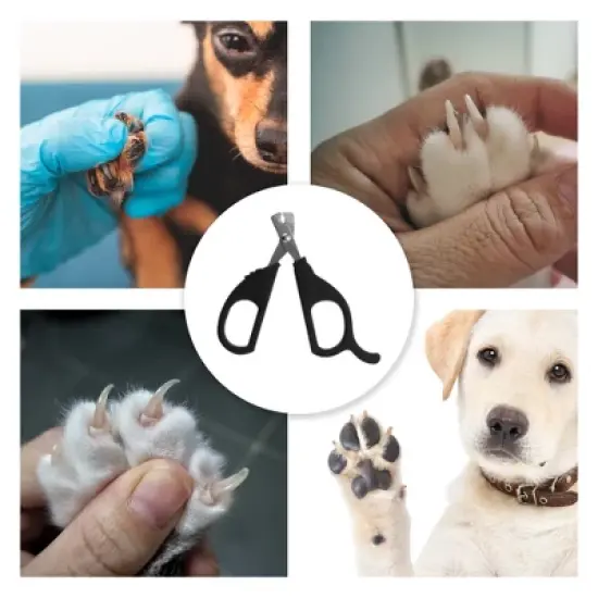 Durable Pet Nail Clippers with Tail Buckle 3.94"x2.56" Black 1 Pc image {5}