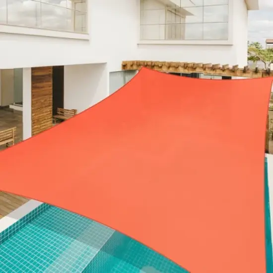 LAGarden 19x13 Ft Rectangle HDPE Sun Shade Sail image {3}