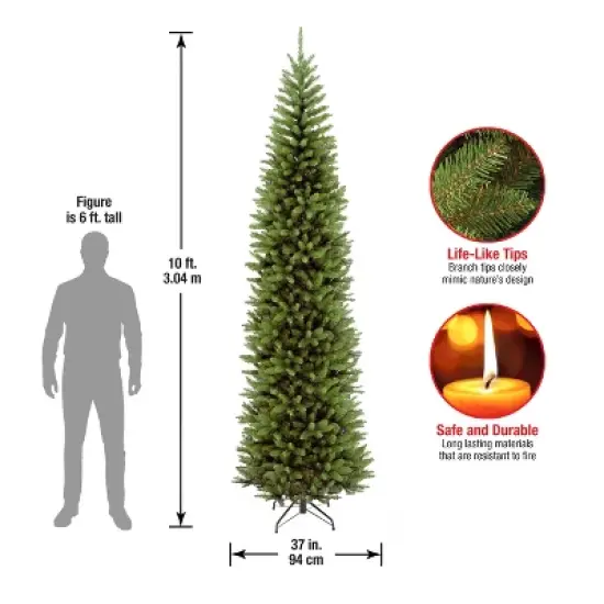 Unlit Pencil Slim Kingswood Fir Artificial Christmas Tree - National Tree Company image {3}