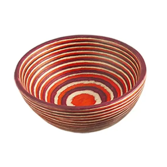 Island Bamboo Red Pakkawood Round Pinch Bowl image {3}