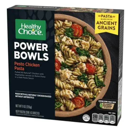 Healthy Choice Frozen Power Bowls Pesto Chicken Pasta - 9oz image {1}