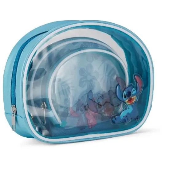 Lilo and Stitch 3 PC Cosmetic Case Set - Clear Blue image {2}