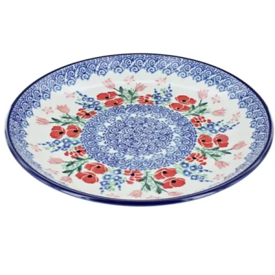 Blue Rose Polish Pottery Ceramika Artystyczna Dessert Plate image {11}