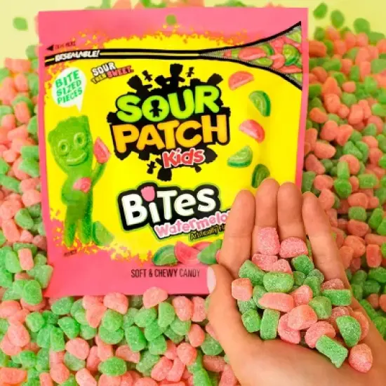 SOUR PATCH KIDS Soft & Chewy Candy Watermelon Bites - 12oz image {2}