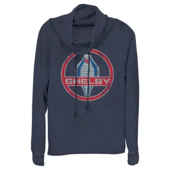 Junior's Shelby Cobra Vintage Logo Cowl Neck Sweatshirt image {3}