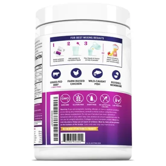 Multi Collagen Protein Plus, Pink Lemonade, Vitauthority, 30 Servings image {2}