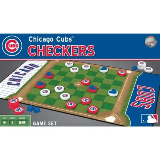 MasterPieces Officially licensed MLB Chicago Cubs Checkers Board Game for Families and Kids ages 6 and Up image {1}
