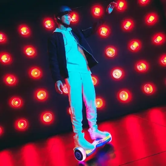 Jetson Pixel Hoverboard - White: Bluetooth, LED Lights, Built-In Speakers, 9 MPH Speed image {5}