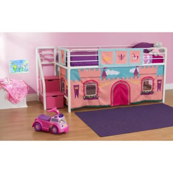 Princess Castle Curtain Set For Loft Bed Pink - Dorel Home Products image {4}