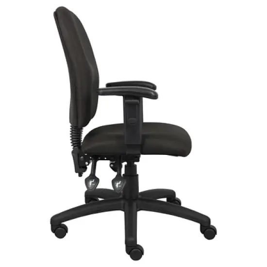 Multi-Function Fabric Task Chair with Adjustable Arms Black - Boss Office Products image {7}