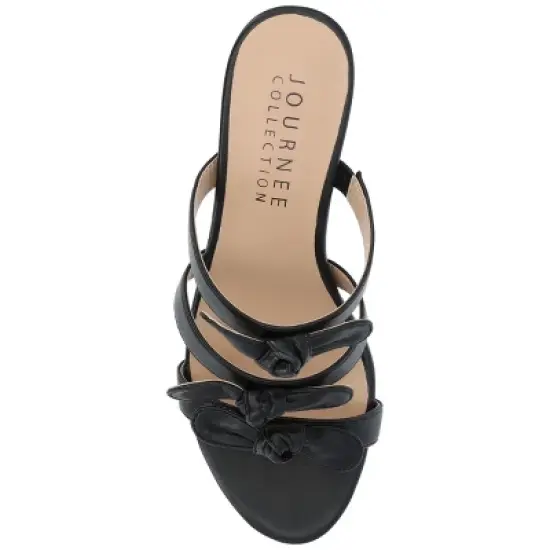 Journee Collection Womens Kristina Kitten Heel Slip On Open Toe Pumps image {3}