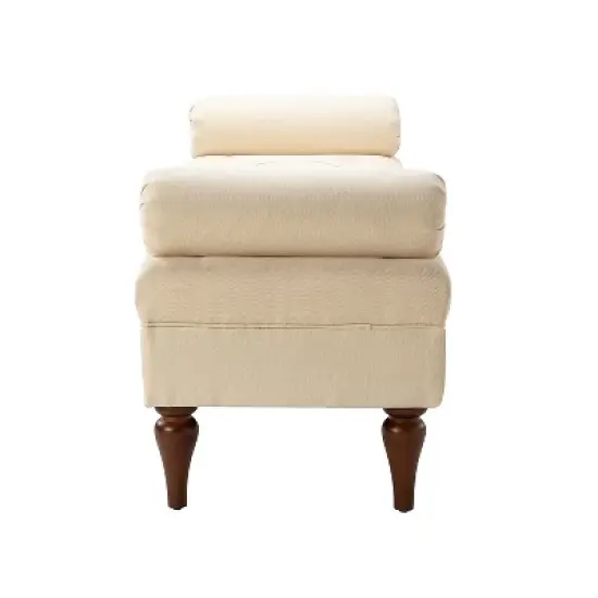 Cecilia Upholstered Bench with Removable Bolster Pillows|ARTFUL LIVING DESIGN image {4}